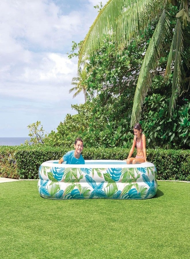 VWretails 57177 Inflatable Tropical Swim Center Family Pool & Bathtub 229cm X 152 cm X 48 cm Spacious & Fun Backyard Pool for Family and Kids. - Image 4